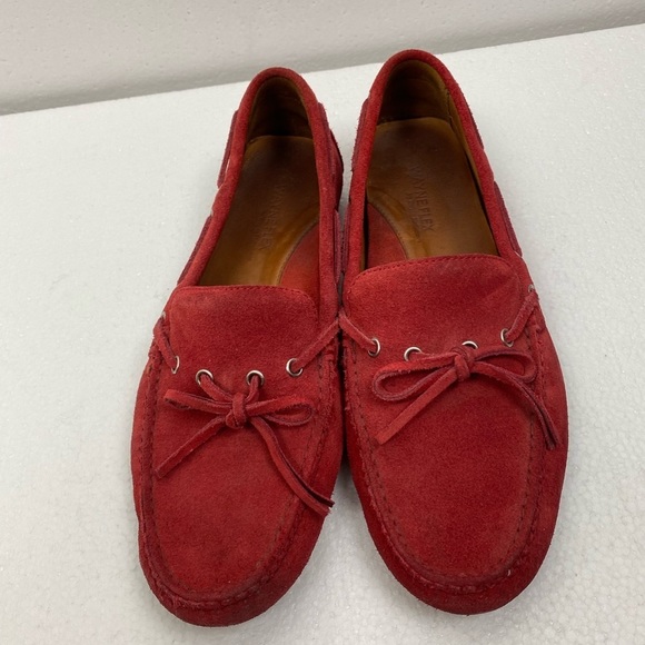 Wayne Flex Red‎ Leather Suede Loafers Flat Driving Great LTE Shoes women’s 7.5 - Picture 6 of 12